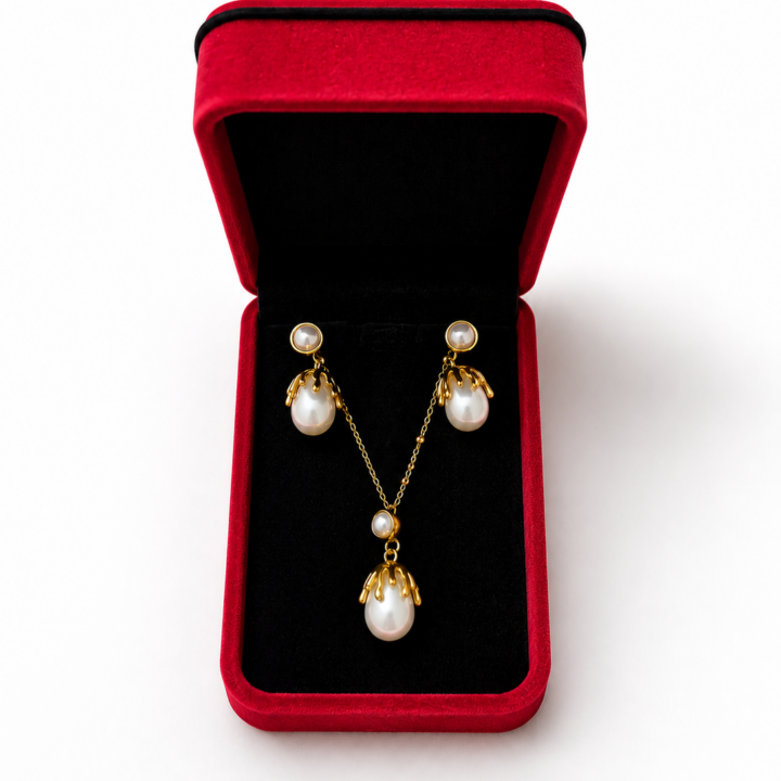Parure Duo Perles Gouttes