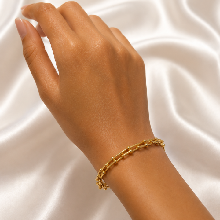 Bracelet Chaîne Maillons Dorés