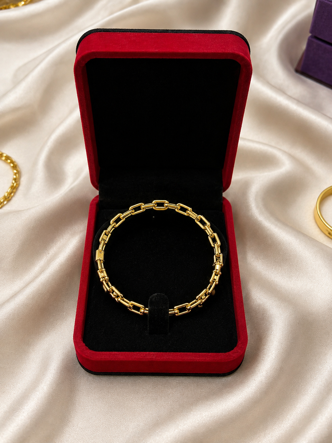 Bracelet Chaîne Maillons Dorés – Image 3